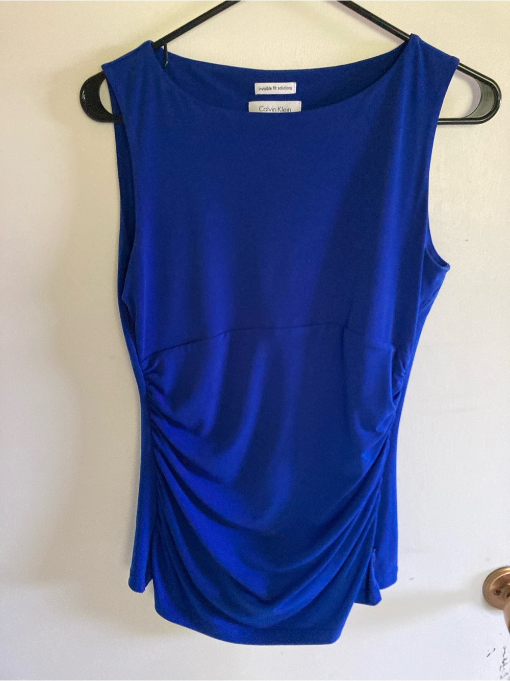Calvin Klein Royal Blue Sleeveless Ruched Camisole